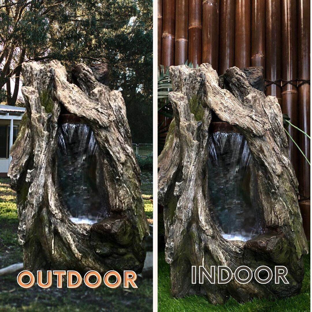 Rock Waterfall Water Feature Fountain outdoor and indoor views