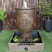 Rust Colour Anduze Urn Balinese Style Fountain Front View