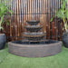 Rust Colour Corner Bowl Balinese Style Fountain front view
