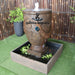 Rust colour Anduze Urn Fountain Right Angle view