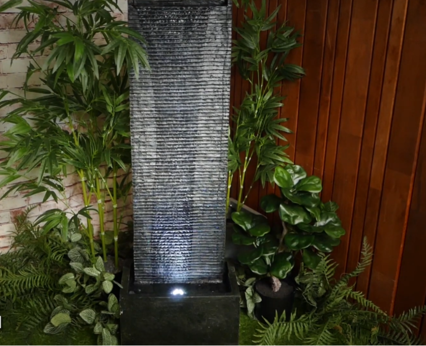 Slate Trickle Wall Water Feature Fountain Slight Right View