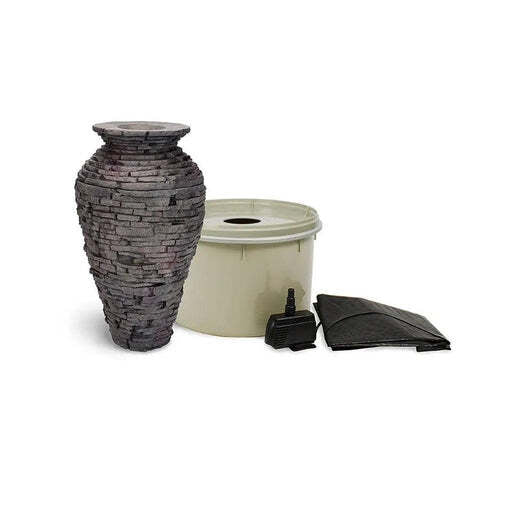 Small Stacked Slate Urn Fountain Kit