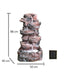 Solar Stone Cascade 6 Tier Water Feature Fountain  Close look Dimensions