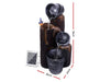 Solar 3 Tier Buckets Cascade Water feature dimensions