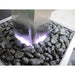 Square Column Stainless Steel Water Feature Purple Light Up