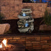 Stacked River Stones 3-Tiers Water Feature Fountain Garden