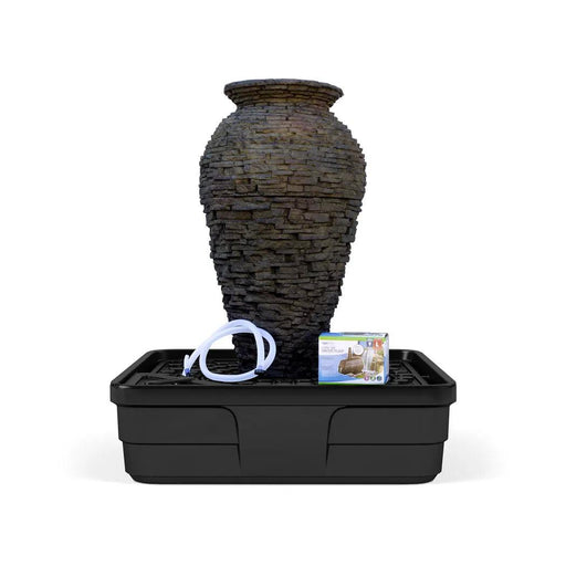 Stacked Slate Urn Fountain Kit | Easy DIY Water Feature for Your ...