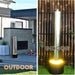 Stainless Steel Pillar Water Feature Fountain outdoor and indoor views