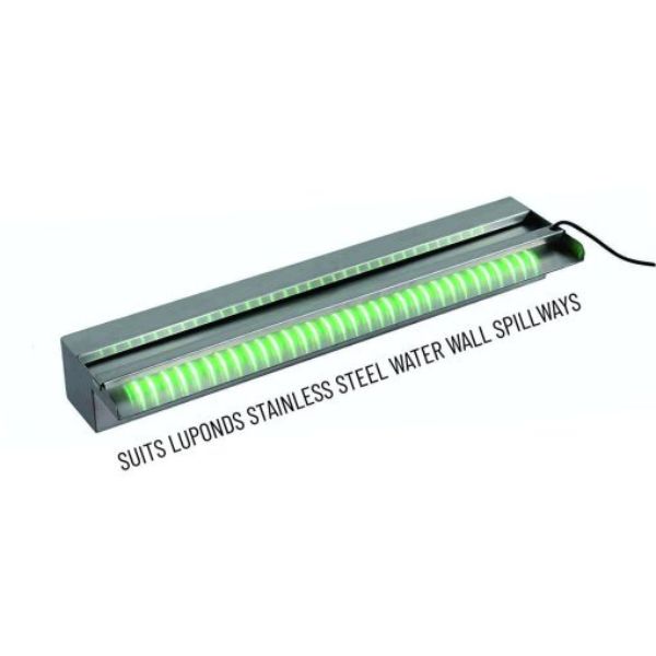 Stainless Steel Water Wall Blade Green LED