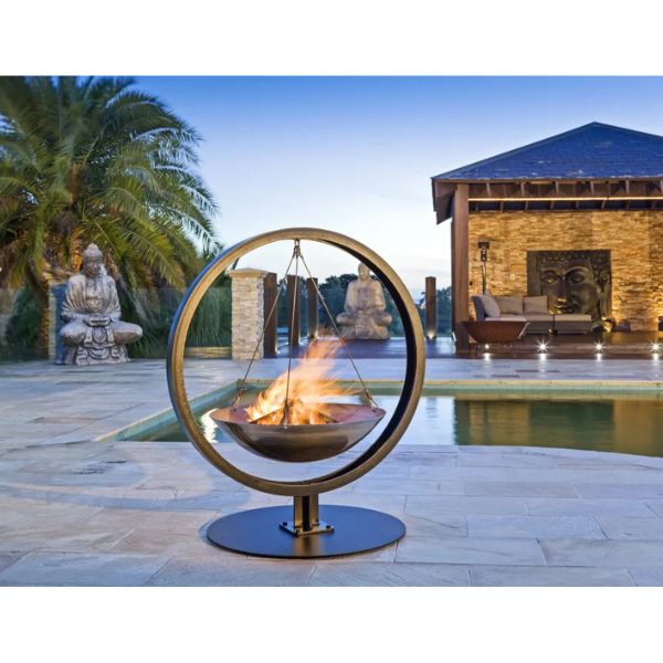 The Ring Fire Pit with poolside