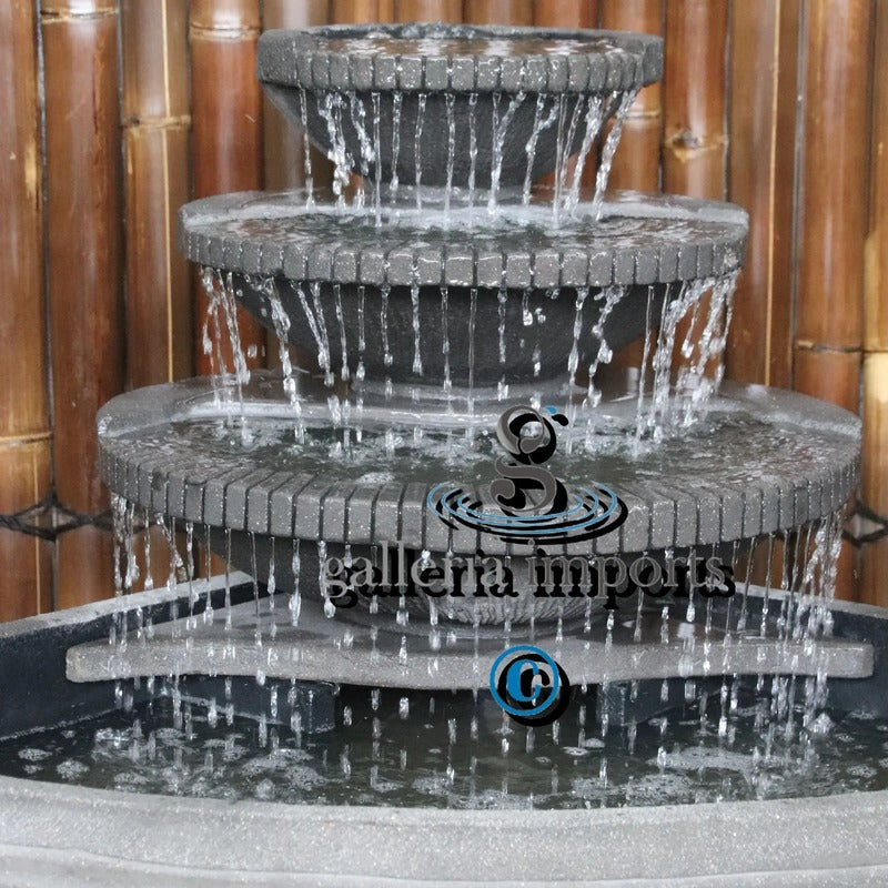 Three Tier Corner Bowl Water Feature Fountain upper view