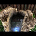 Tree Trunk Log Water Fountain Water Feature Close Up