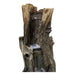 Tree Trunk Log Water Fountain Water Feature close upperview