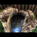 Tree Trunk Cascade Log Water Fountain Water Feature Close Up