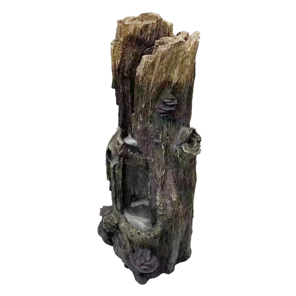 Tree Trunk Cascade Log Water Fountain Water Feature Rightview