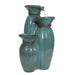 Triple Ceramic Vase Cascade Water Featire with side view