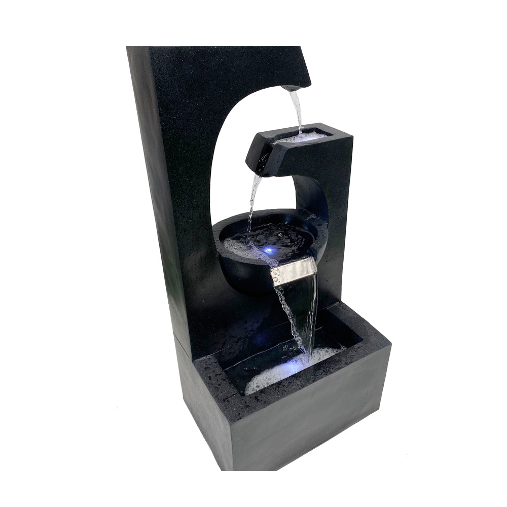 Triple Drops Cascade Water Feature Fountain slight upper view