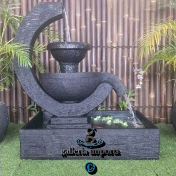 Verona Cascade Balinese Water Feature Charcoal