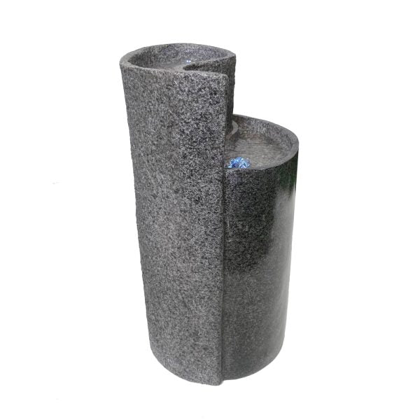 Yin and Yang Bubble Water Feature Fountain slight angle backview