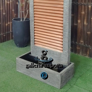 Zig Zag Copper Wall Water Feature focus bottom