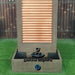 Zig Zag Copper Wall Water Feature ftont view