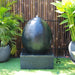 egg fountain front view