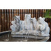 grey Frog Pond Bowl Water Feature Fountain close view