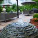 medium stacked slate sphere fountain close view