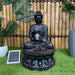 outdoor solar buddha fountain front view