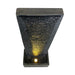 Black Wall Standing Water Feature Fountain Top View