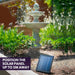 3 Tier Bird Bath Solar Water Feature and solar panel