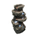 6 Tier Cascade Rock Water Feature Fountain Slight upper view