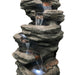 6 Tier Cascade Rock Water Feature Fountain cascading