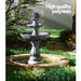 Gardeon 3 Tier Solar Powered Water Fountain - Black backyard