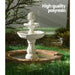 3 Tier Solar Powered Water Fountain - Ivory at garden