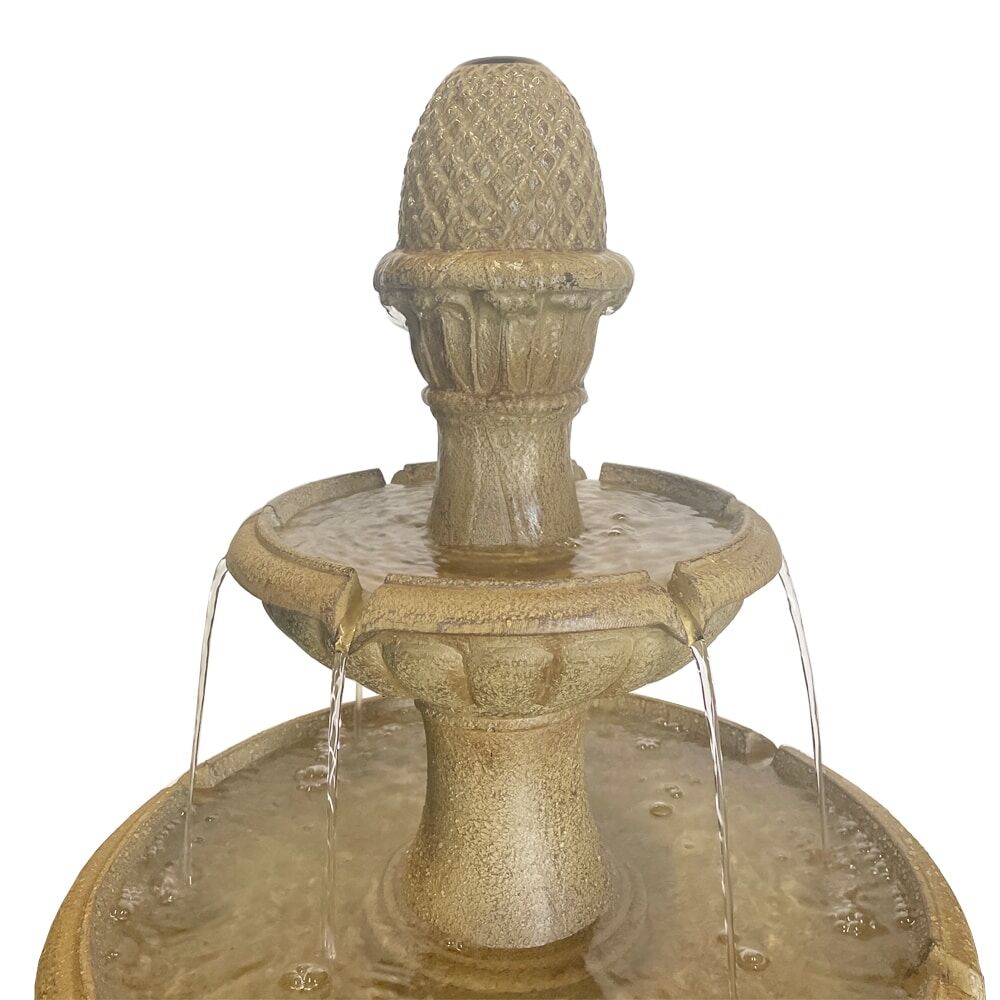 Classic 3 Tier Stone Effect Bird Bath Water Feature Fountain