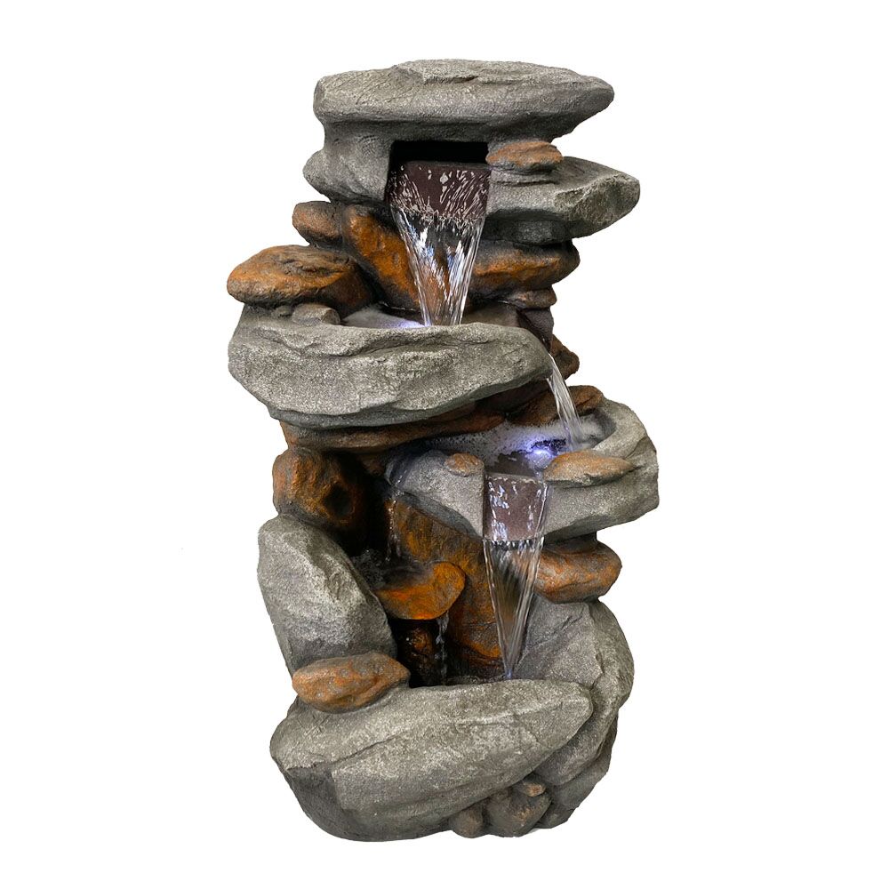 Rainforest Cascade Rock Water Feature Fountain main view