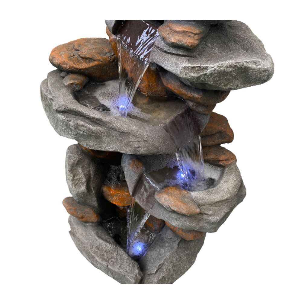 Rainforest Cascade Rock Water Feature middle section view