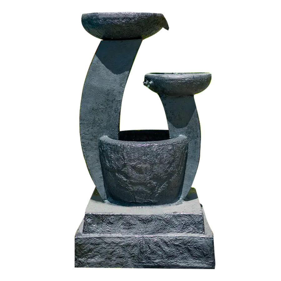 Solar Cascade 3 Tier Plates Water Feature  Main view