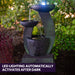 Solar Cascade 3 Tier Plates Water Feature and LED 