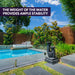 Solar Cascade 3 Tier Plates Water Feature at pool view