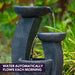 Solar Cascade 3 Tier Plates Water Feature  in the garden