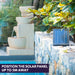 Solar Cascade 4 Bowls Water Feature and solar panel