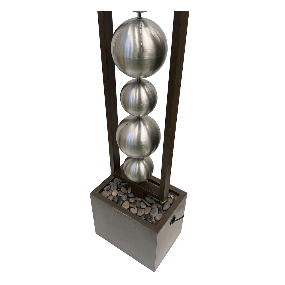 Stainless Steel Ball Water Feature Fountain Upper View