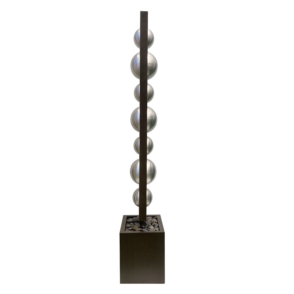 Stainless Steel Ball Water Feature Fountain sideview