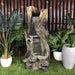 Tree Trunk Cascade Log Water Fountain Water Feature Main View