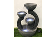 Triple Plate Bowls Water Feature Fountain Led2