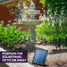 PROTEGE 3 Tier Solar Powered Water Feature Fountain Bird Bath with solar panel