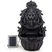 PROTEGE Lion Head Solar Powered Water Feature Fountain