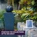 Solar Powered Water Feature Fountain with LED Lights solar panel